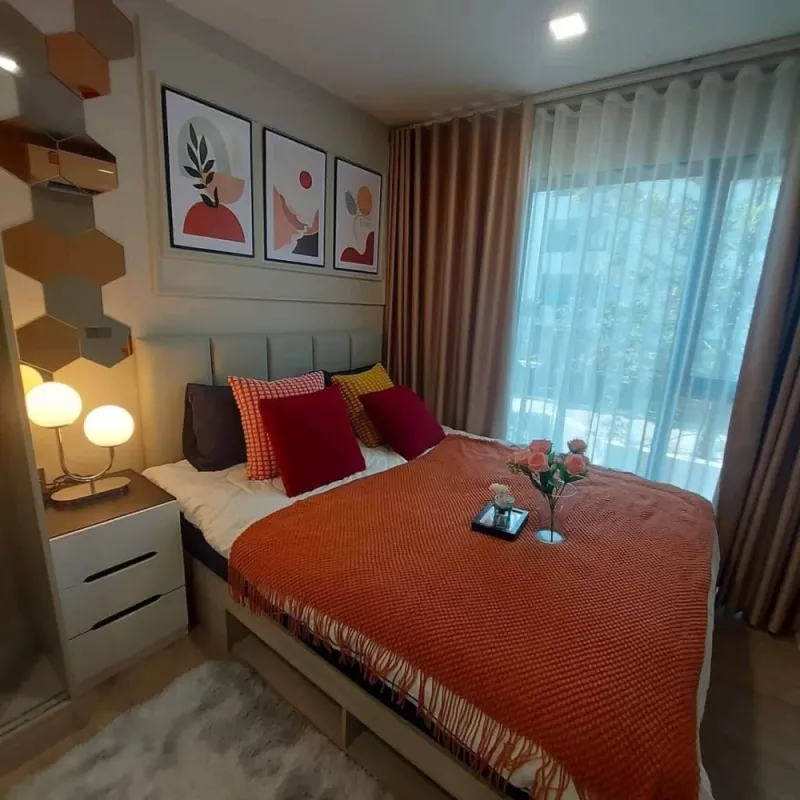 ปล่อยเช่าคอนโด Atmoz flow minburi 1 bedroom Extra แต่งพร้อมอยู่ สะดวกครบจบที่นี่ อย่าพลาด