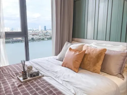 Down payment sale NUE RIVEREST Ratburana, 23rd floor, Chao Phraya River view, if interested, hurry and reserve now.