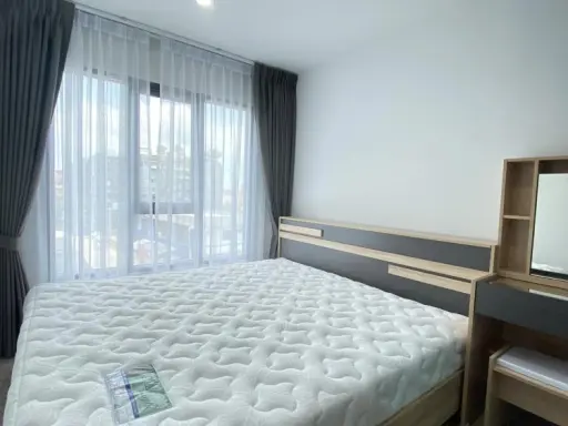 Rent Rye Sukhumvit 101/1, separate room, beautiful view, good electrical appliances Hurry up to reserve it.