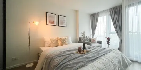 For rent The Origin Ramintra 83 Station ห้องโทนขาว สะอาดตา ราคาสบายกระเป๋า บอกเลยว่าต้องจอง