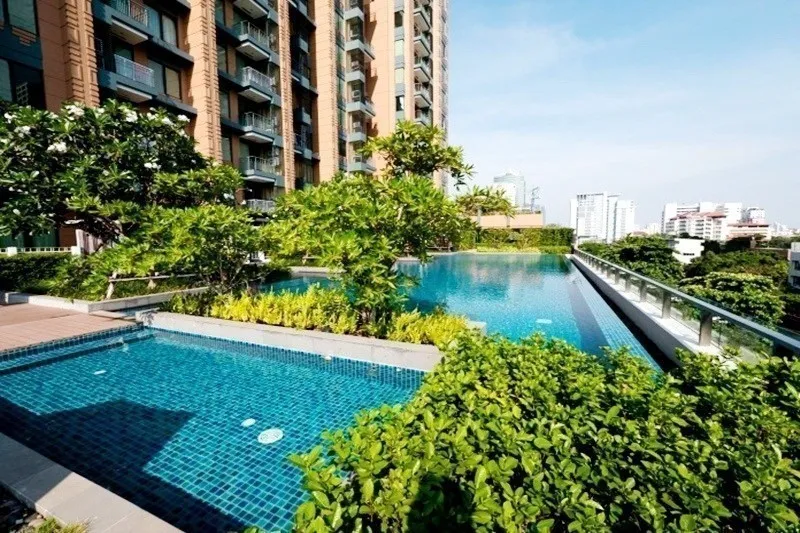 For sale, for rent, luxury condo, Villa Asoke, 37-38th floor, corner room, the most beautiful view on the floor, luxuriously decorated, hurry and rese