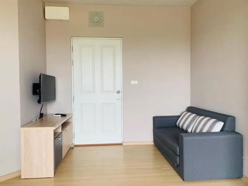 ขายคอนโด Plum Condo Samakkhi ห้องStudio ตกแต่งพร้อมเข้าอยู่ ชั้น5วิวสวย บรรยากาศร่มรื่น จองเล้ยย