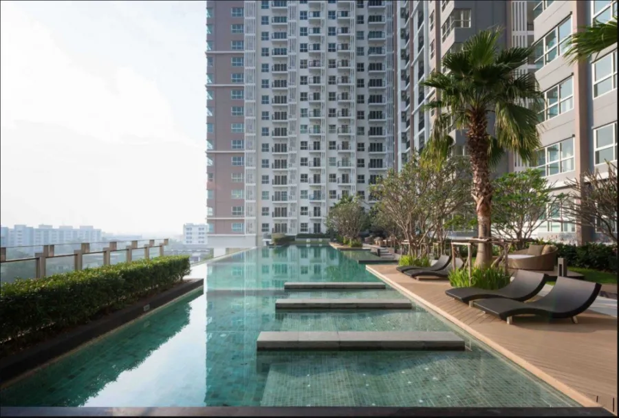 For Rent : Parkland Bangkae Condo 1 Bed 36 SQM Pool View Opposite The Mall BangKae