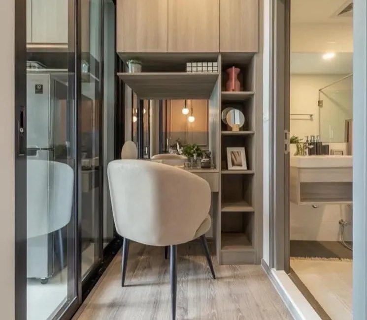 Condo for rent, Knightsbridge Collage Sukhumvit 107, room decorated in minimalist style, very minimal, cozy, hurry and reserve now.