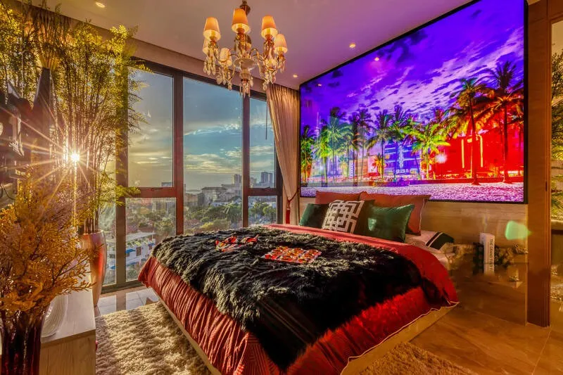 ขาย Riviera Ocean Drive ชั้นสูง วิวท้องฟ้า วิวทะเล บรรยากาศดีมาก เฟอร์นิเจอร์ครบครัน จองเลย