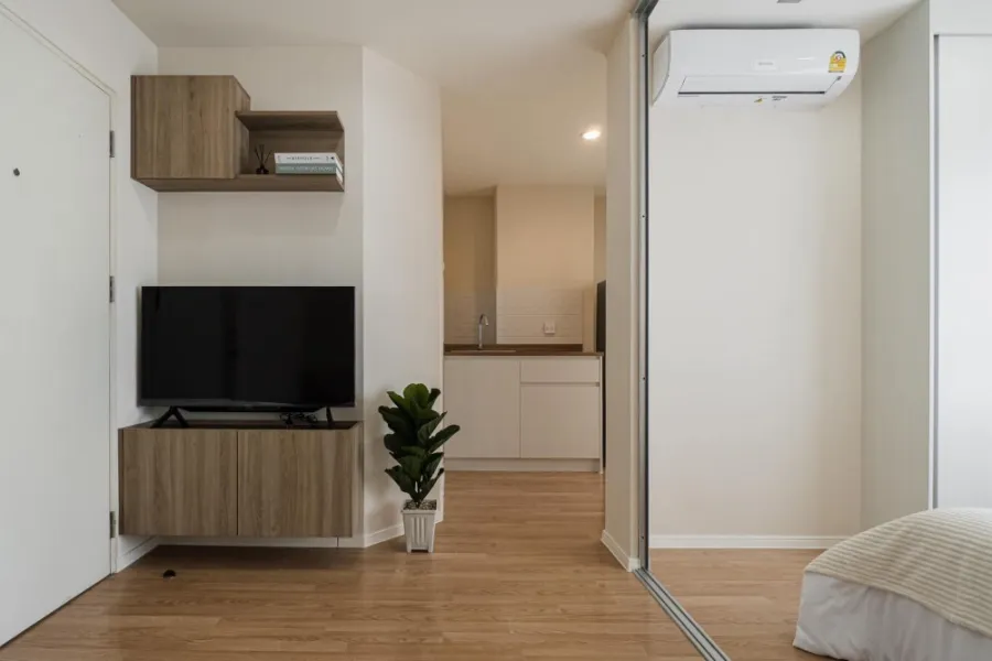 For sale, Lumpini ville On Nut 46, beautifully decorated room, soft tone, proportional, plus a great price, don't miss it.