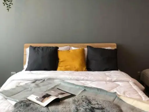 Cute room, minimal style, simple but perfect in style, Life Ladprao. This room is ready. Don't miss it, rent it ^^