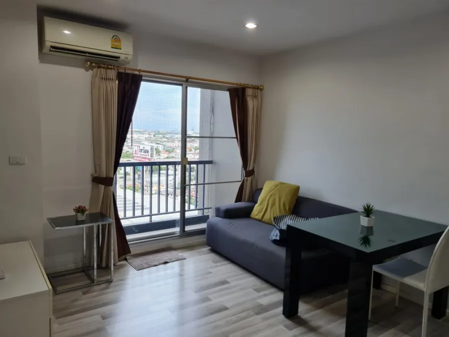 For rent, The Key Chaengwattana, 16th floor, high floor, good view, comes with full decoration, book now, don't miss it.