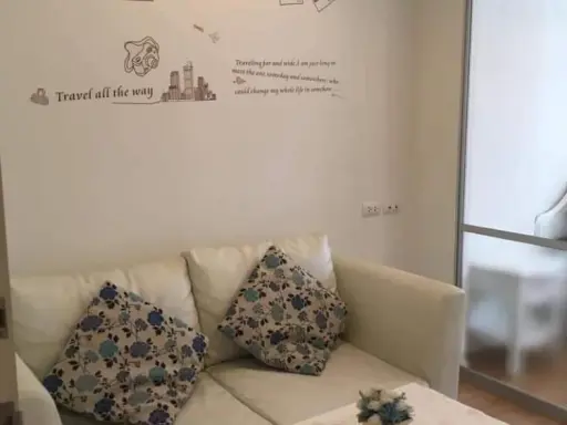 Condo for rent, Lumpini Ville On Nut 46, room with glass partition, ready to move in, don't wait