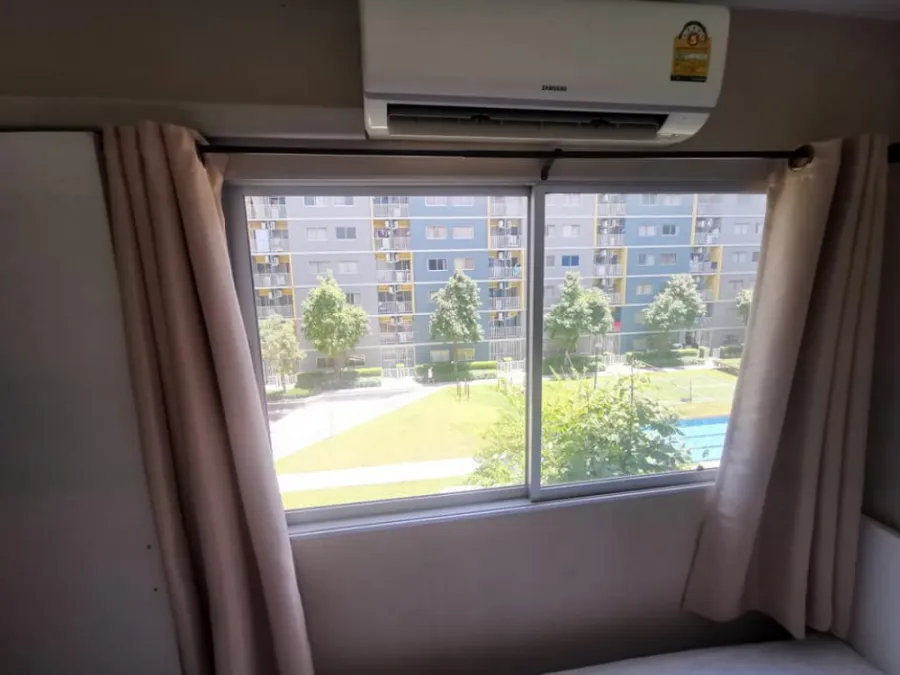 ให้เช่า​ Plum​ Condo Park​ Rangsit​ Phase 1 เฟอร์นิเจอร์บิวท์​อิน ได้วิวส่วนกลางแจ่มๆ ห้ามพลาดเลยน้า