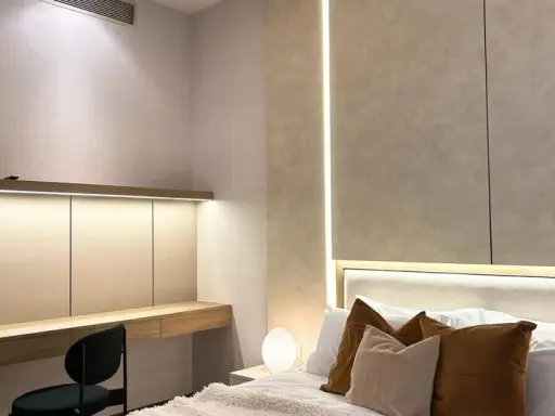 Quattro Thonglor condo for rent, beautiful room, modern style warm colors With facilities, book now.