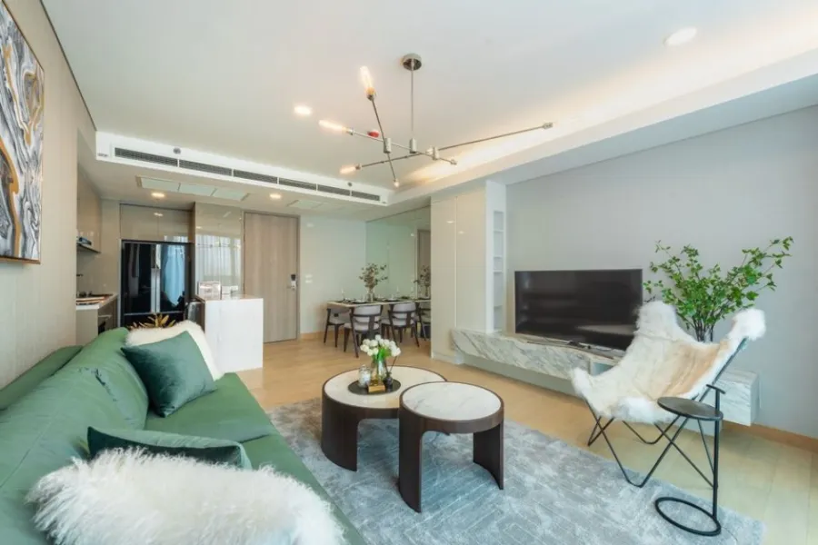 Condo for sale, Siamese Exclusive Queen, high floor, west + south, park view, fully furnished, urgently