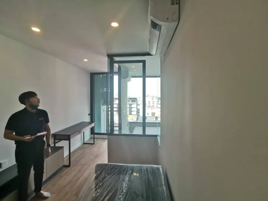 Urgent sale!! Condo Grove Ratchada-Rama 9, new condo, 8th floor, beautiful room, good view, fully furnished, don't miss it!!