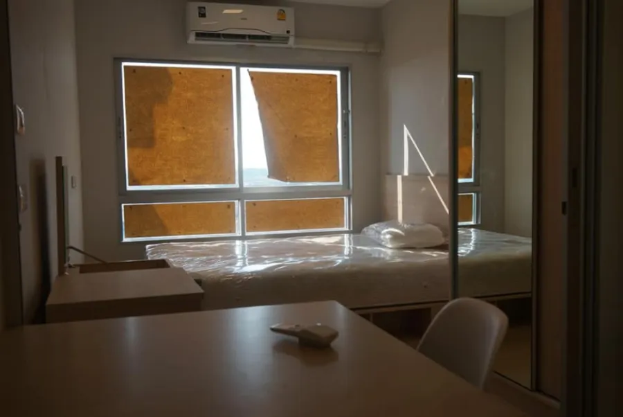 Plum condo Rangsit Alive 1 for rent, high floor, beautiful view, clear, no building blocks. Good room at a good price, don't miss it.