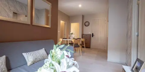 For Rent Nue Noble Centre Bangna ห้องกว้างขวาง มีพื้นที่ใช้สอยเยอะ แต่งพร้อมอยู่ จองเลย