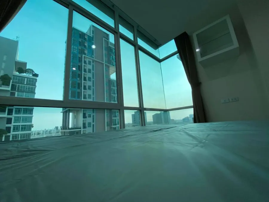 Condo for sale, rent, The Sky Sukhumvit, corner room, wide balcony, fully furnished, good location, easy to travel, don't wait