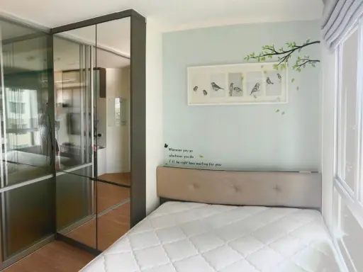 For sale/rent: Lumpini Mega Bangna Condo, Building C, 10th floor, well-separated room, fully furnished, electrical appliances. Reserve now. images