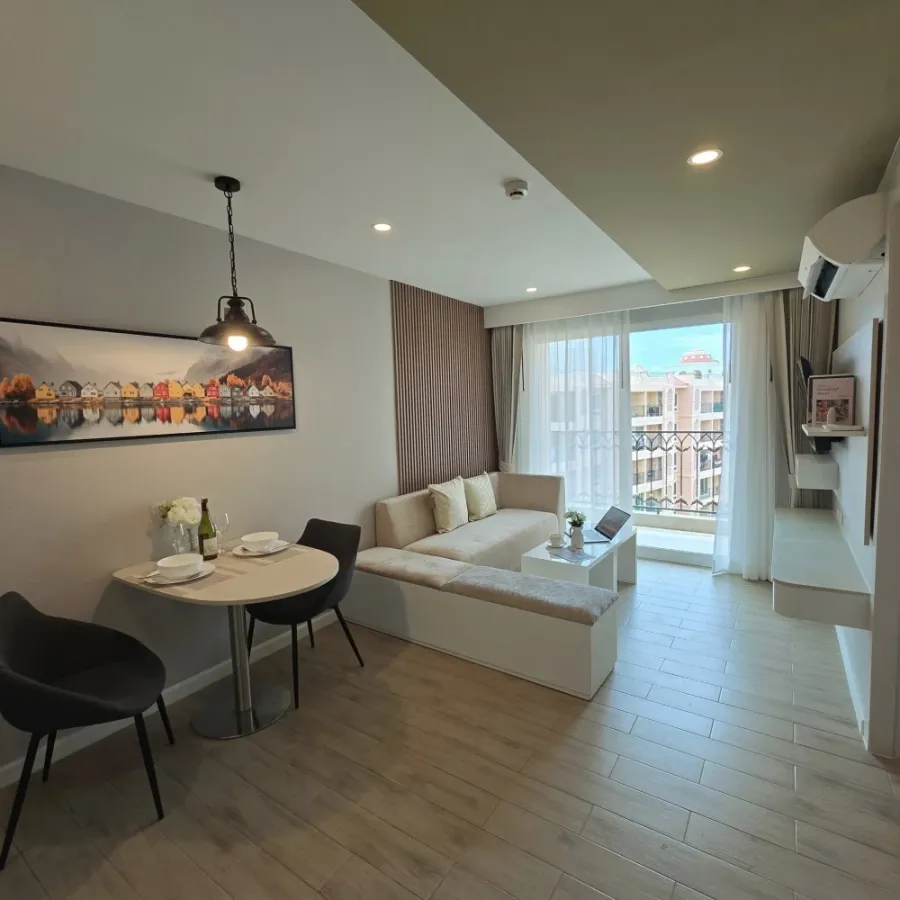 ขาย Seven Seas Condo Resort Jomtien ห้องพร้อมอยู่ เฟอร์พร้อม จองเลย