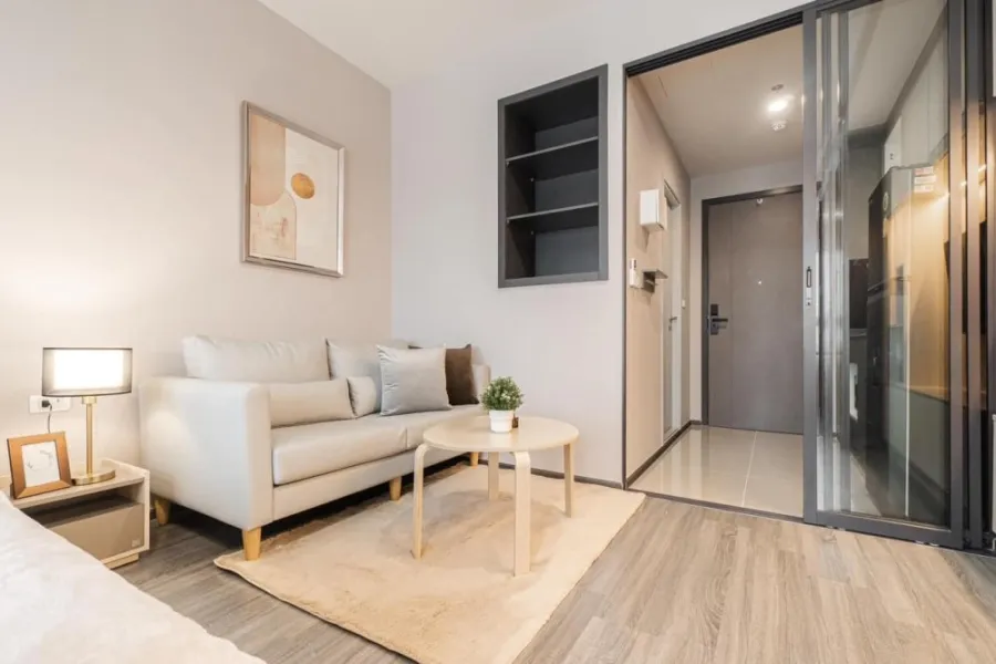 Condo Ideo Q Chula-Samyan, 24th floor, good view, decorated room, very nice to sleep, minimalist, very minimal, good like this, book now.