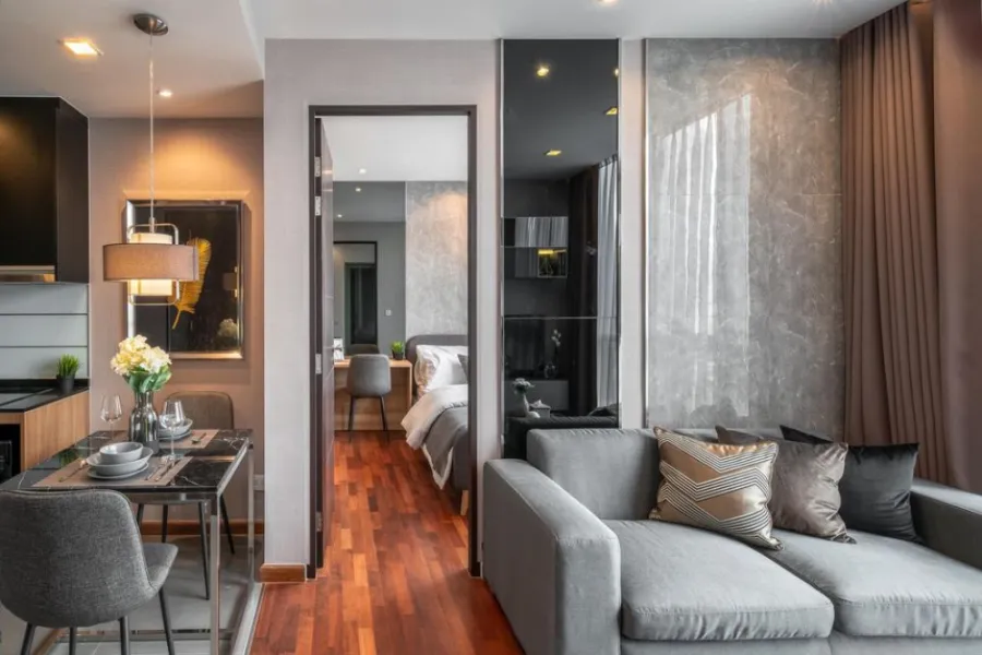 For rent Wish Signature Midtown Siam, beautiful room, luxurious decoration, very high class, fully furnished and electrical appliances, book now.