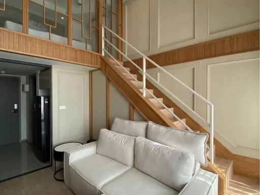 For sale: Ideo Rama 9 - Asoke, high floor, duplex room, beautifully decorated, comfortable to live in, built-in furniture throughout the room, if you images