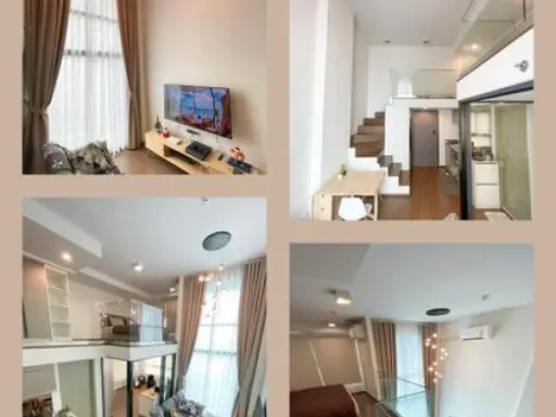 Urgent sale!! Condo Ideo New Rama 9, Duplex room, 23rd floor, beautiful room, fully furnished, ready to move in, don't miss it!!