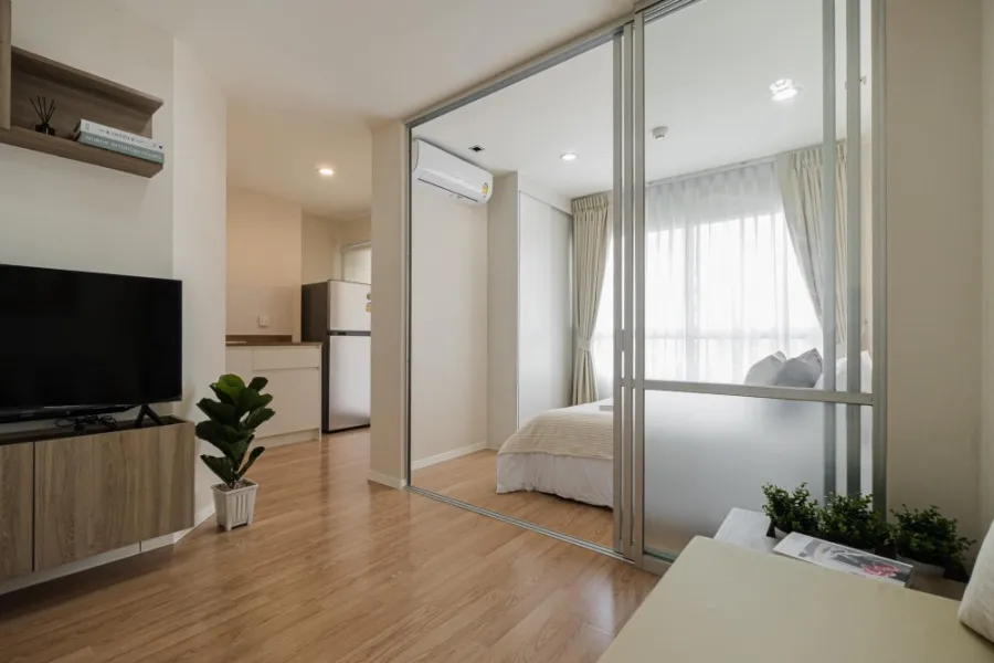 For sale, Lumpini ville On Nut 46, beautifully decorated room, soft tone, proportional, plus a great price, don't miss it.