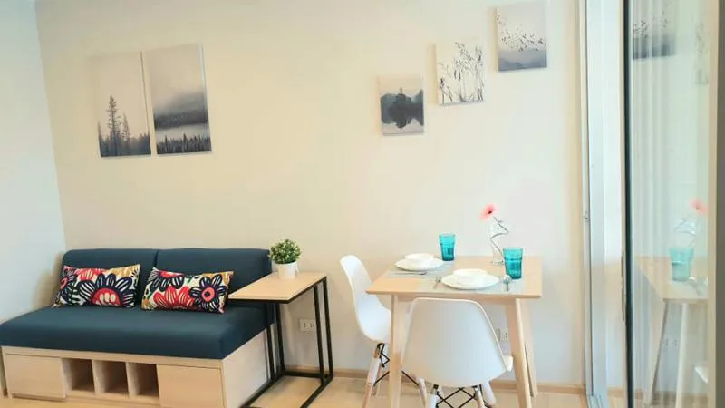 So beautiful in this room Beautifully decorated, very livable. Plum Alive Rangsit for rent, 1 bedroom, Building B, beautiful room like this, don't miss it.