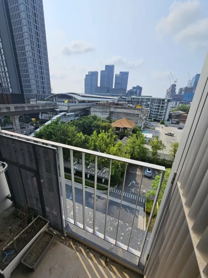 For rent: The Room Sukhumvit 62, bedrooms with awesome wallpaper. The view saw many shady trees. Let me tell you, you have to make a reservation.