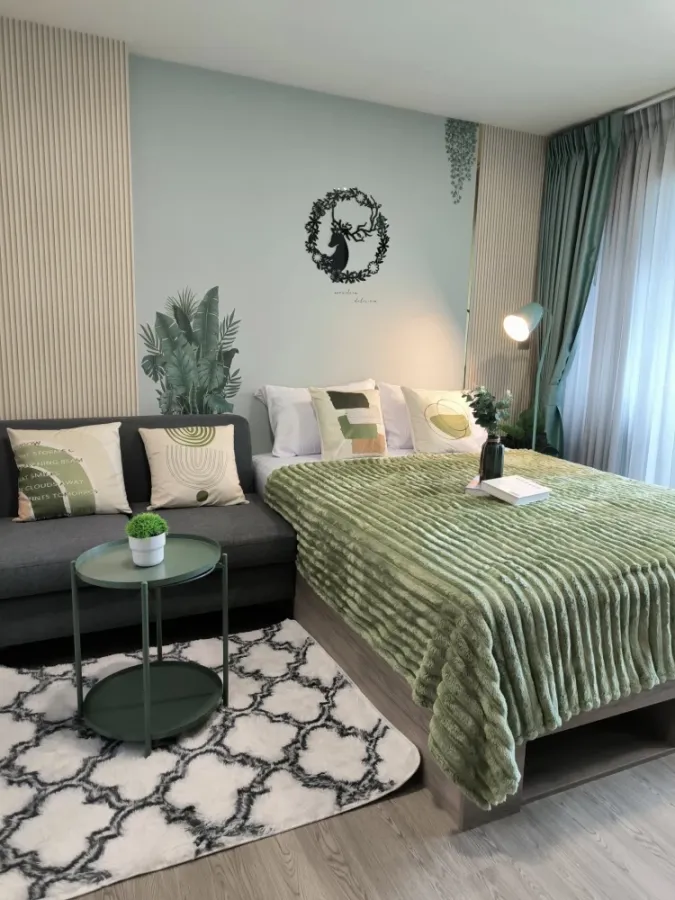 ให้เช่า Kave Town Island ชั้น 6 วิวสระ แต่งสไตล์ Cozy Tropical ห้องสวย พร้อมอยู่ จองเลย