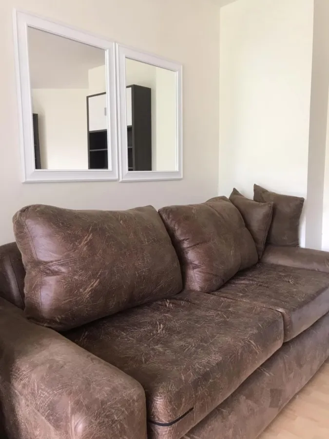 For rent The Links Sukhumvit 50 ห้องกว้างอยู่สบาย ผนังกรุหินอ่อนอย่างดีพร้อมโซฟาหนังตัวใหญ่ ห้ามพลาด