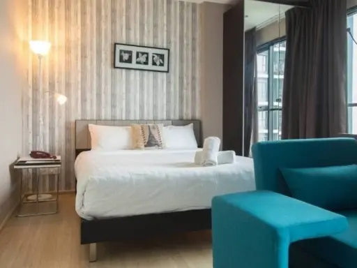 For sale, for rent!! Condo The Base Rama 9 - Ramkhamhaeng, studio room, view on Rama 9 side, very livable. Book now!!