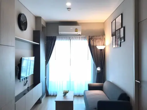 For rent, Lumpini Suite Din Daeng-Ratchaprarop, high floor, city view, fully furnished, electrical appliances, book now.