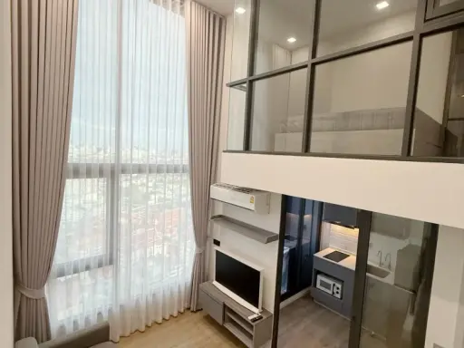 ปล่อยเช่า Modiz Rhyme Ramkhamhaeng Duplex 2 ชั้น ห้องมุม ชั้น 28 วิวเมืองสวย มาจองได้แล้ว อย่ารอช้า
