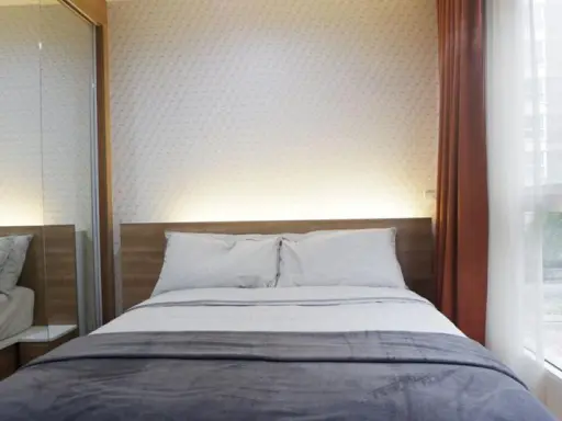 ให้เช่า Happy Condo Ladprao 101 ห้องสวย ระเบียงหันไปทางทิศตะวันออก พร้อมเฟอร์เเละเครื่องใช้ครบ
