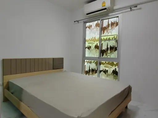 For rent: Plum Condo Chaengwattana Station, a nice room, complete with furniture and electrical appliances, just drag your bags and move in.