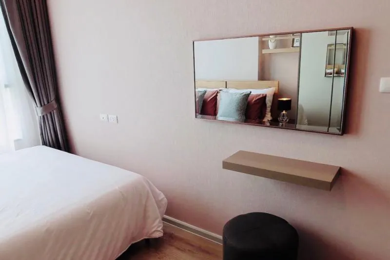 For rent!! Condo Knightsbridge Collage Ramkhamhaeng 14th floor, beautiful room, fully furnished, ready to move in, near MRT, hurry up and book now!!