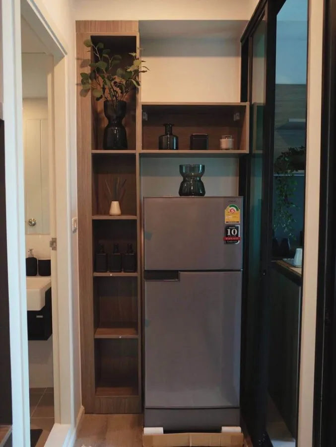 Condo for sale or rent, Notting Hill Sukhumvit 105, view facing outside the project. It has privacy and is nice to live in. Reserve quickly.