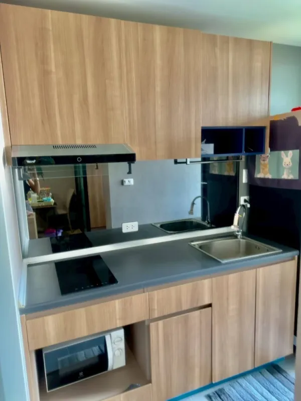 ให้เช่าคอนโด The Cube Loft Nuanchan ห้องพร้อมอยู่ เฟอร ์เครื่องใช้ไฟฟ้าครบ ลากกระเป๋าเข้าอยู่ได้เลย