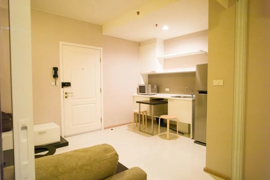 Condo for rent, Fuse Mobius Ramkhamhaeng Station, separated, fully furnished, shady, comfortable.