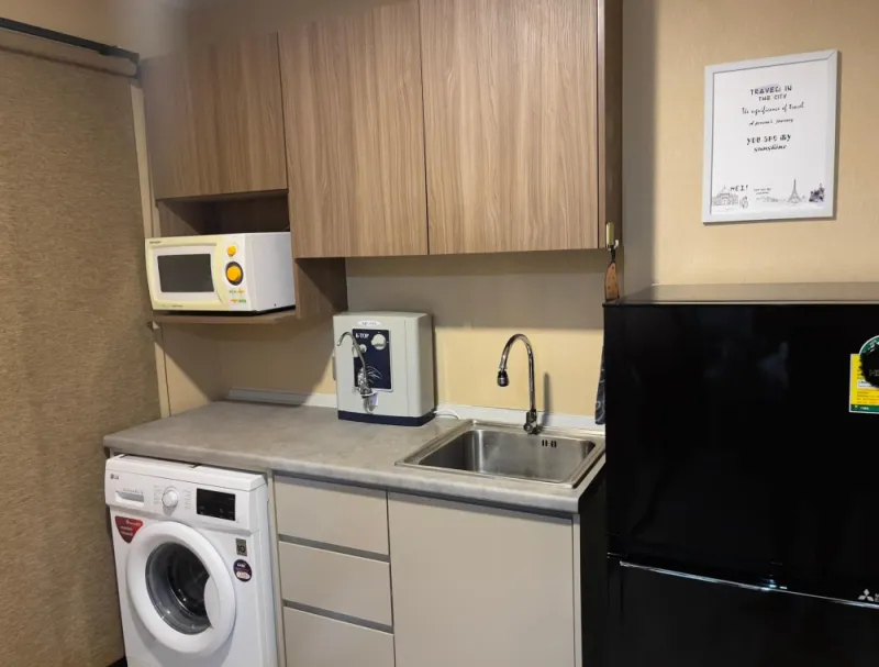 For Rent Kave condo ชั้น 8 วิวไม่บล็อค ห้องตกแต่งครบพร้อมเข้าอยู่ มีแอร์ 2 ตัว พลาดแล้วจะเสียใจ ด่วน
