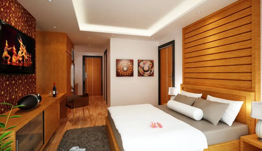 For rent: Cozy Beach View Condominium, Studio room, complete set of built-in furniture. Hurry and reserve before you miss out.