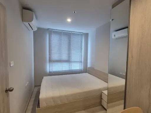 For rent: New Noble Ngamwongwan, high floor, bright room, fully furnished, ready to move in, just come with yourself and you can move in.