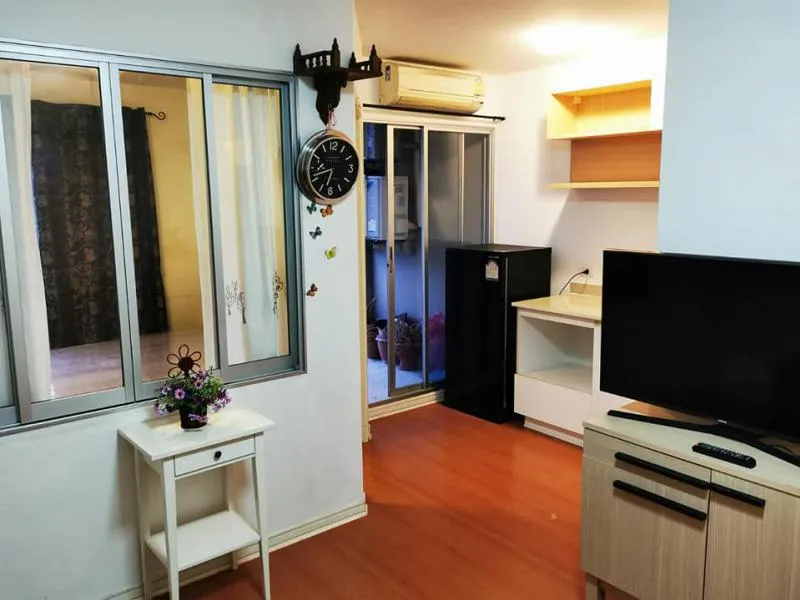 For rent Lumpini Condo Town Bodindecha - Ramkhamhaeng 4th floor, furniture + complete electrical appliances !! Hurry, be late, be late !!
