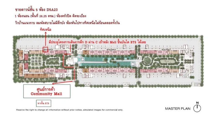 ขายดาวน์ นิว คอร์ คูคต สเตชัน ตึก D ชั้น 5 Fully Furnished สนใจรีบจองเลย ห้ามพลาด