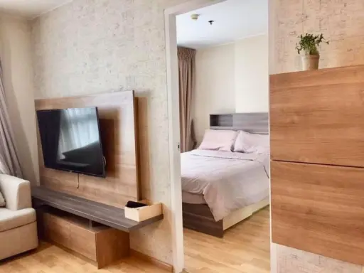 Condo for rent, U Delight Residence Pattanakarn-Thonglor, beautiful room, fully furnished, near the airport link, like this, must book