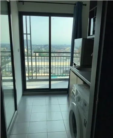 For rent, IDEO Sukhumvit 115, 34 sq m, city view, no buildings blocking it, complete furniture + electrical appliances, reserve quickly.