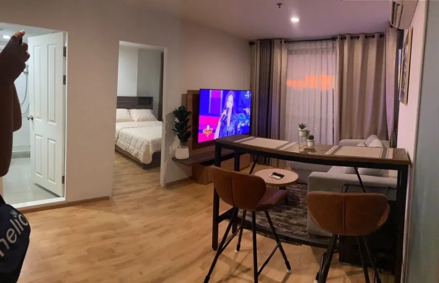 For sale: U Delight Residence (Pattanakarn - Thonglor), high floor, stylishly decorated room, city view, reserve now.
