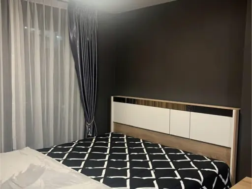 For sale or rent Feel Condo Lat Phrao 122, 8th floor, corner room, fully furnished, ready to move in, hurry and reserve now, don't wait.