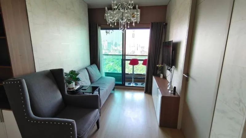 Condo for sale rent, Lumpini Suite Phetchaburi-Makkasan, high floor, beautiful view, Baiyoke Tower view, Central World, don't miss it.